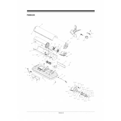 Schemat, kody i ceny części zamiennych do nagrzewnic olejowych FIRMAN F-2000DH, F-3000DH, F-5000DH